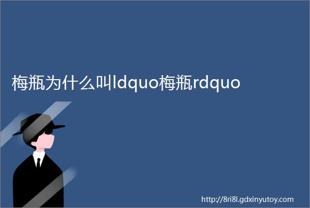 梅瓶为什么叫ldquo梅瓶rdquo